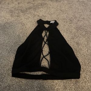 Backless lace up top